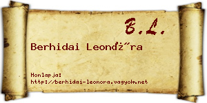Berhidai Leonóra névjegykártya